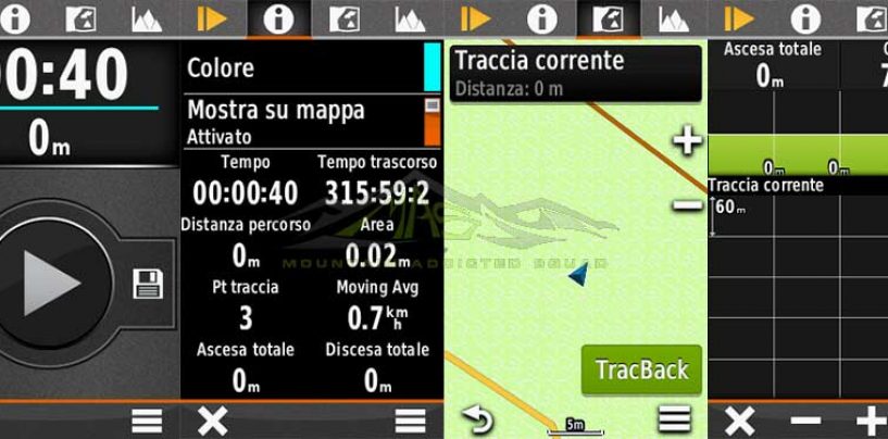 Garmin: Gestire la traccia GPS